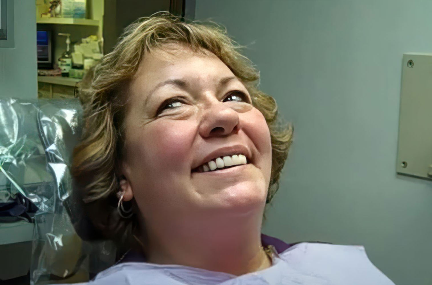 Smiling relaxed patient