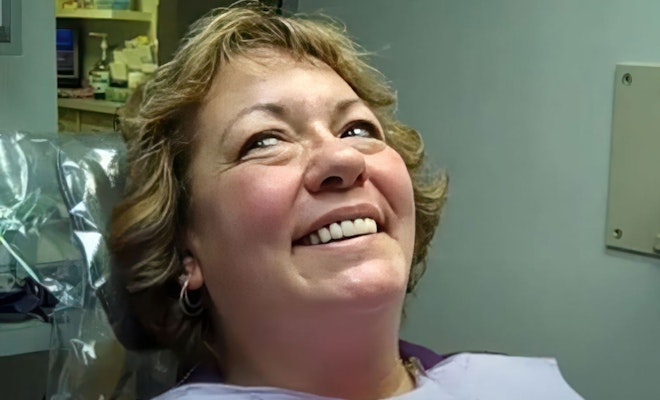 Smiling relaxed patient