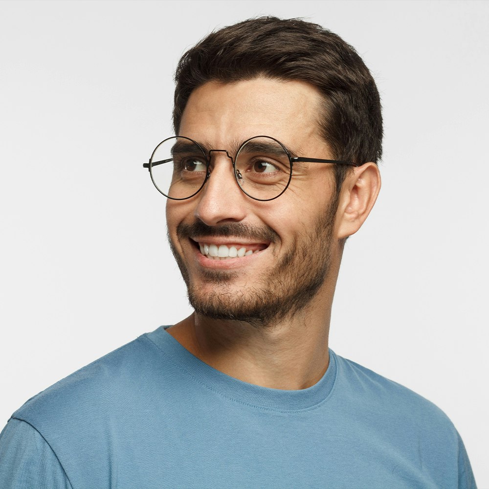 smiling man with veneers
