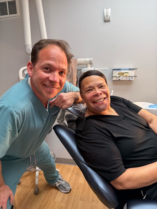 our dentist with a patient