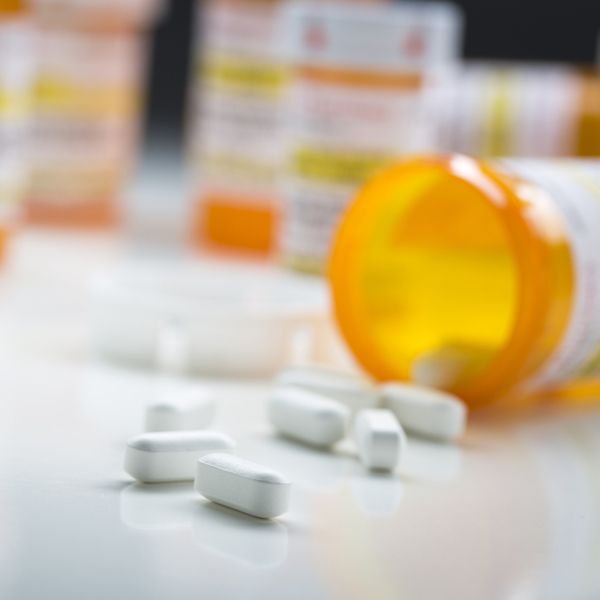 Spilled bottle of pills