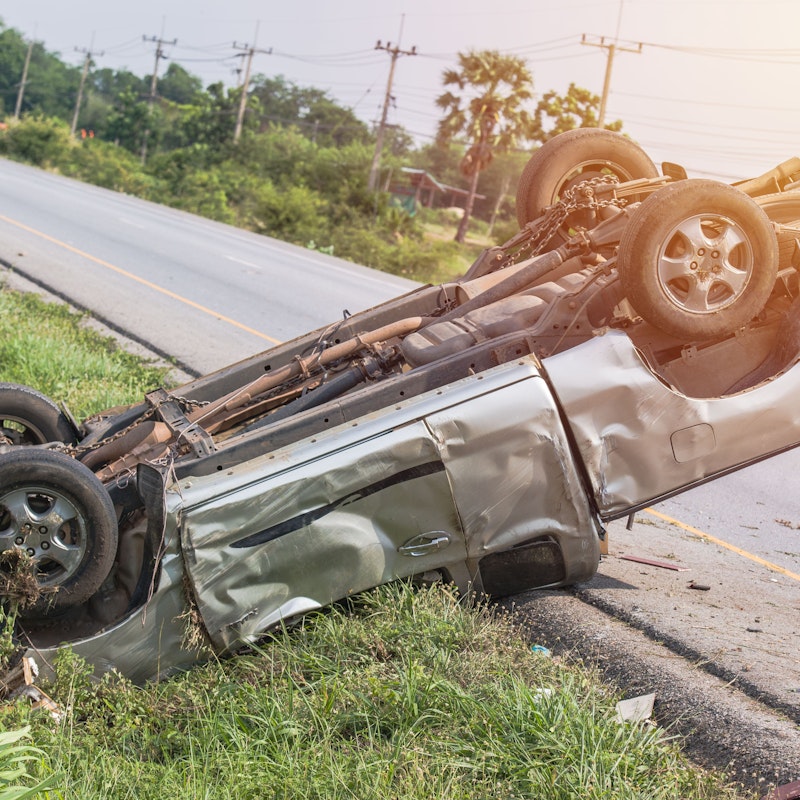 overturned truck