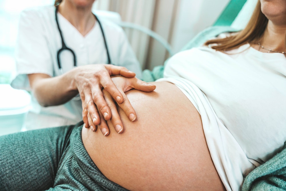 Pregnant woman at a doctor