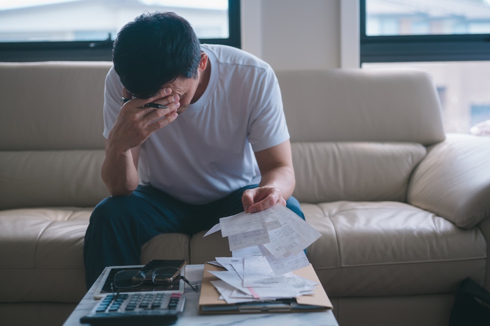 stressed man