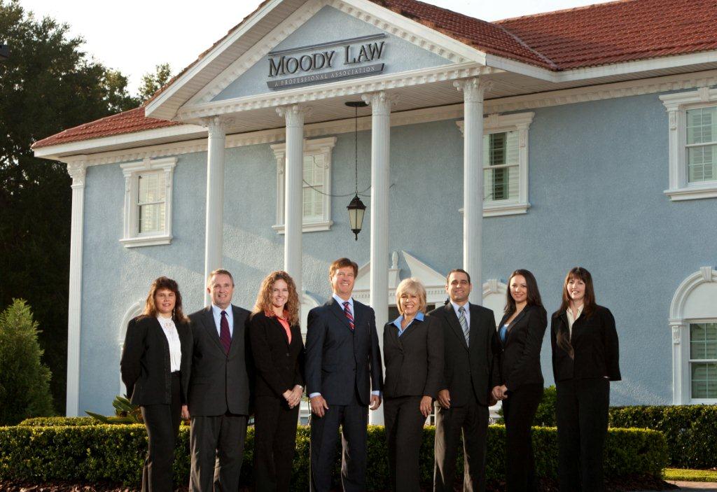 Moody Law staff outside building
