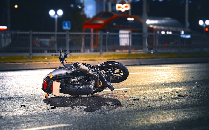 totaled motorcycle