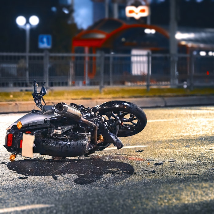 totaled motorcycle