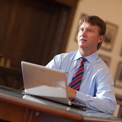 Daniel D. Moody in a courthouse