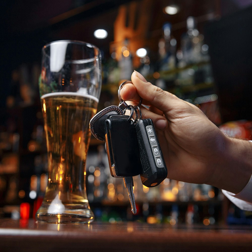 Car keys and alcohol