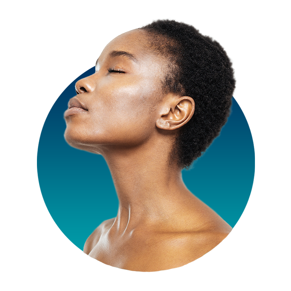 Woman with beautiful profile