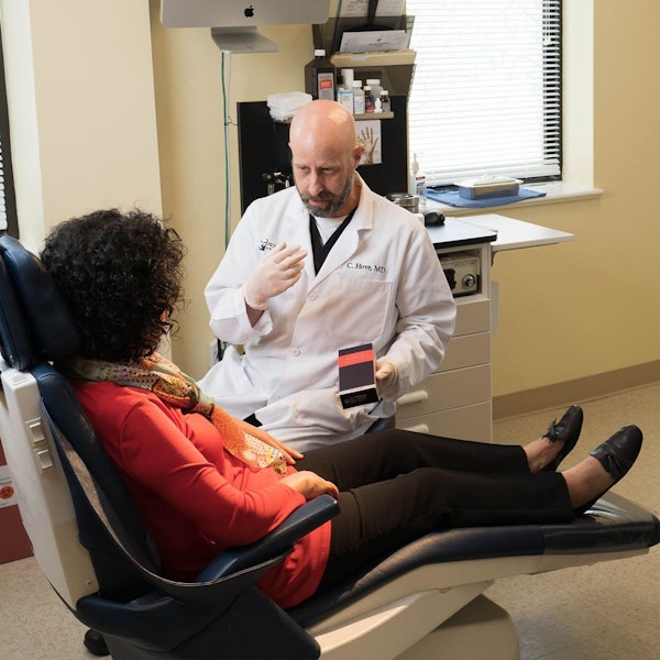 Dr. Hove and patient