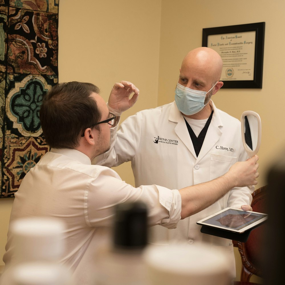 Dr. Hove with patient