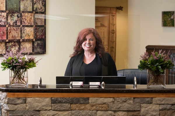 Receptionist at the Welcome Desk