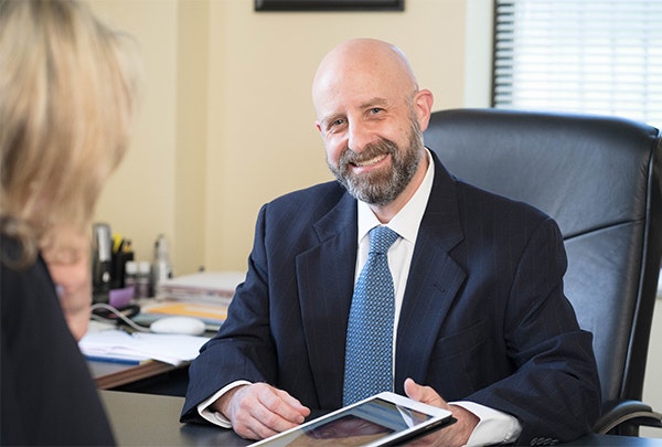 Dr. Hove meeting with patient