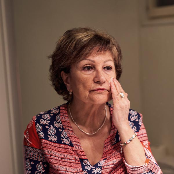 Sagging face and neck skin