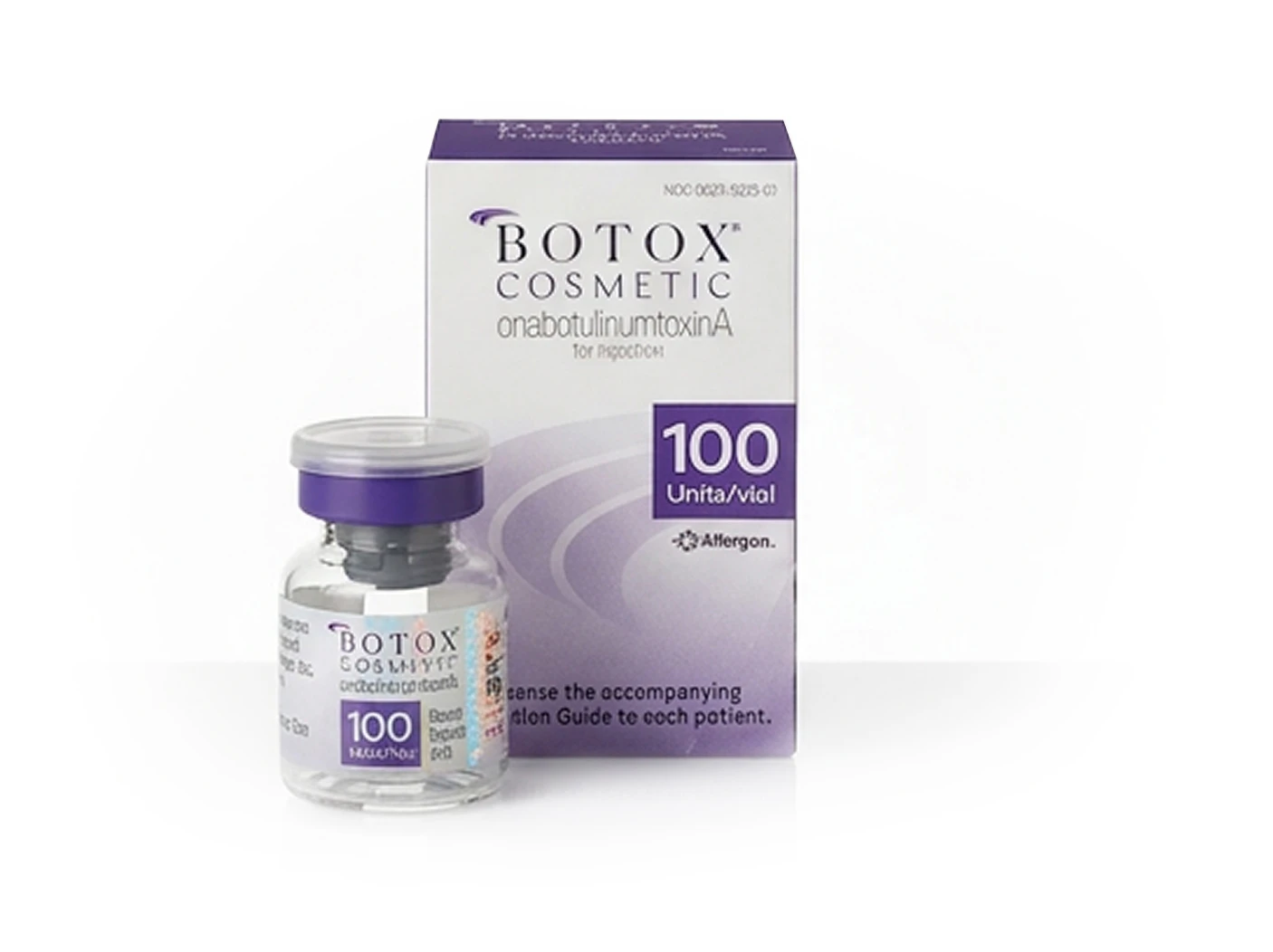 a vial of botox and its box