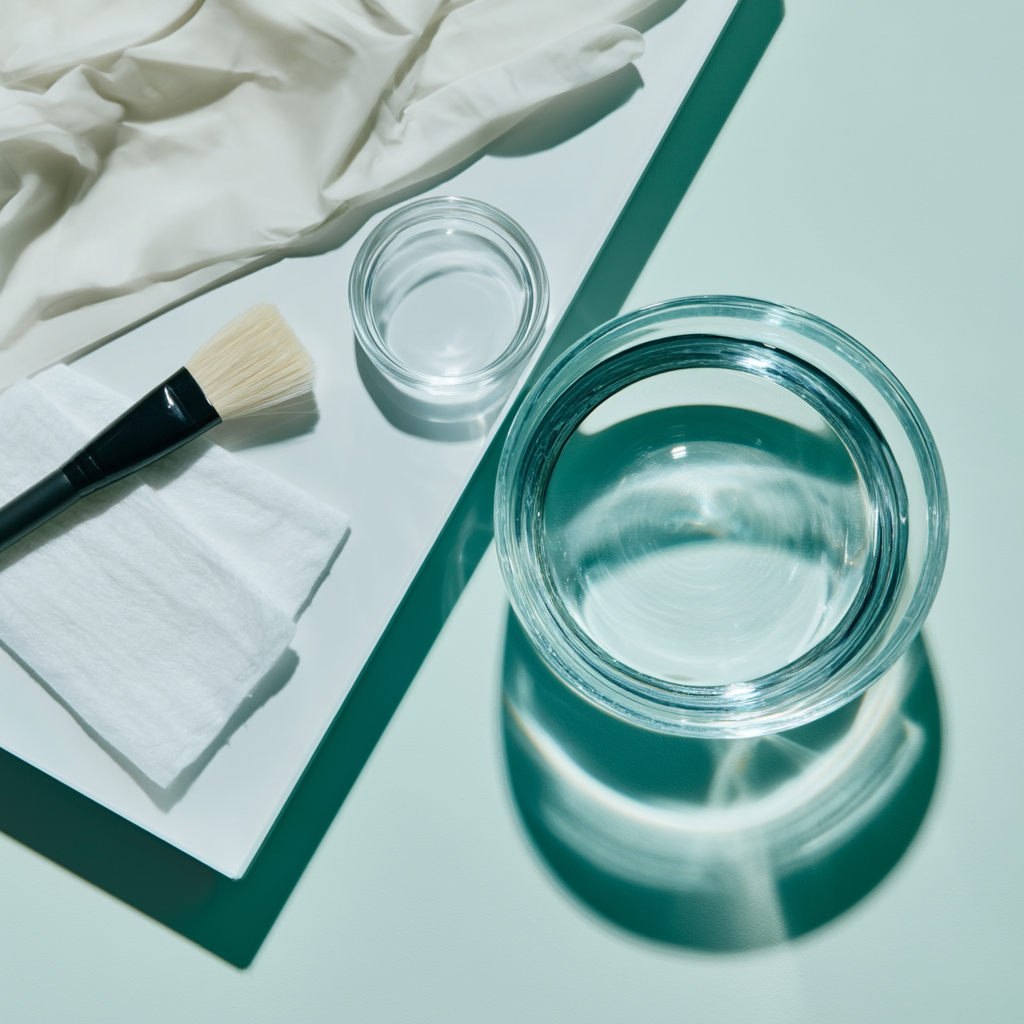 chemical peel brush and containers