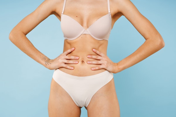 Close-up of woman's midsection