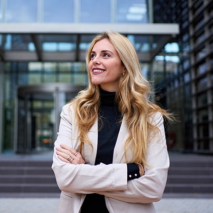 Smiling younger woman