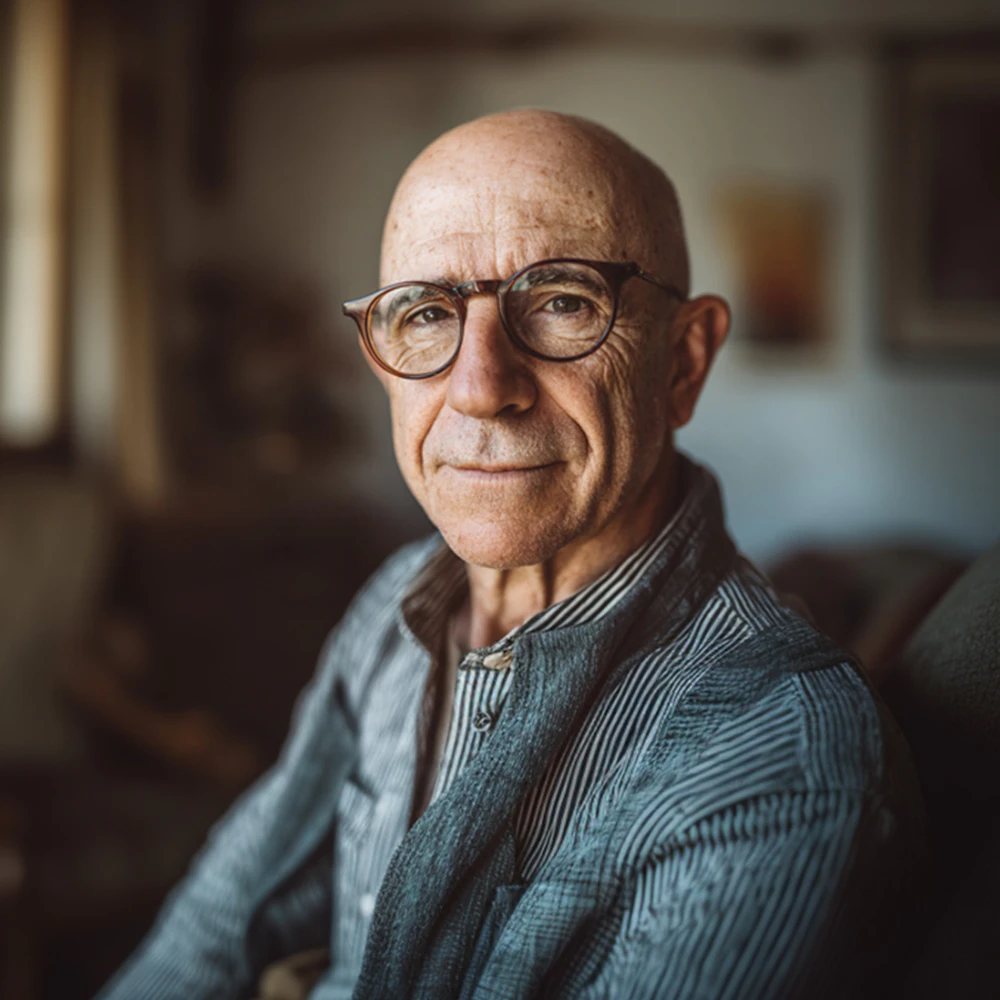 senior man in glasses