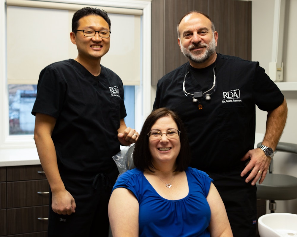 Drs. Joung and Samani with a patient