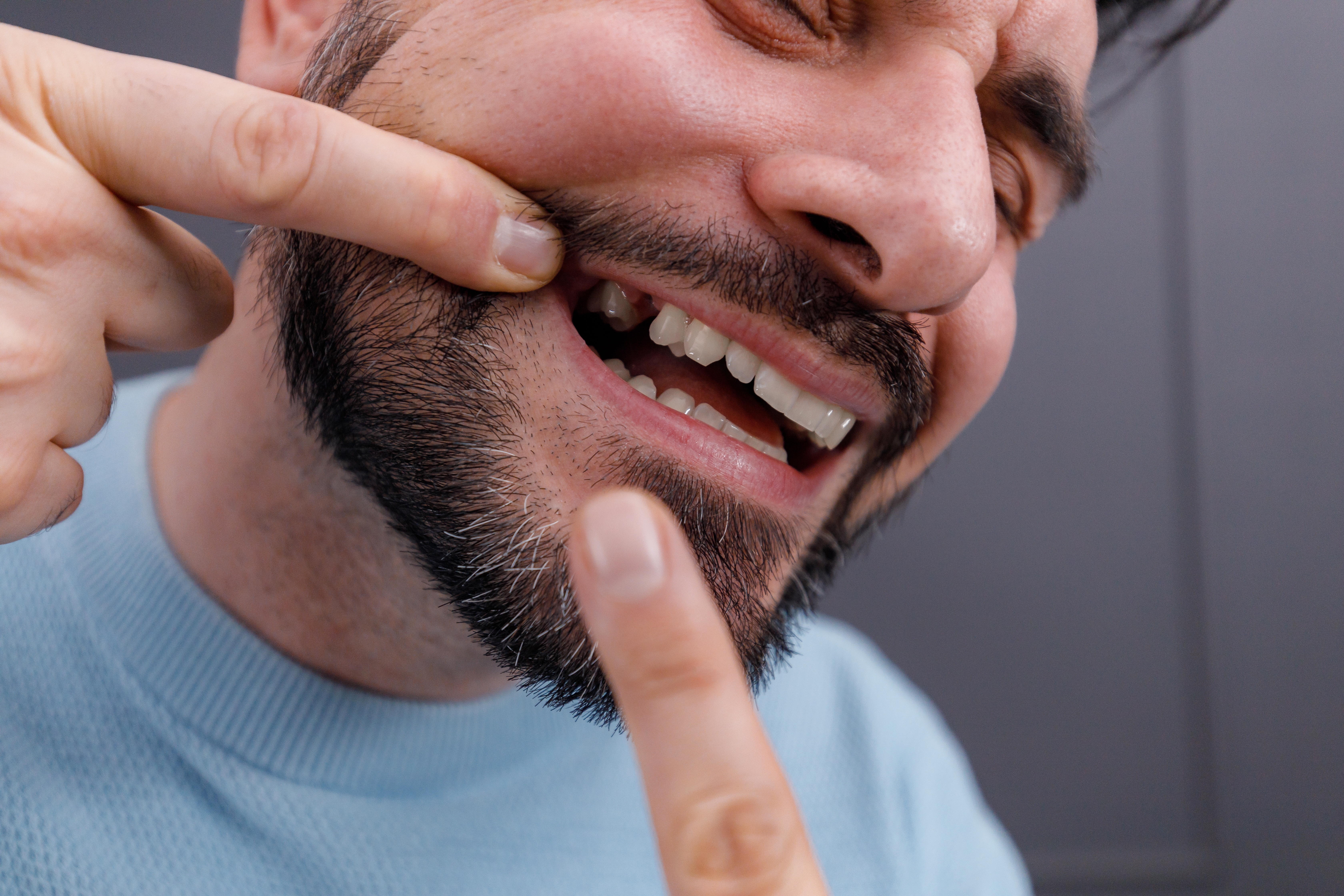 Patient with missing tooth