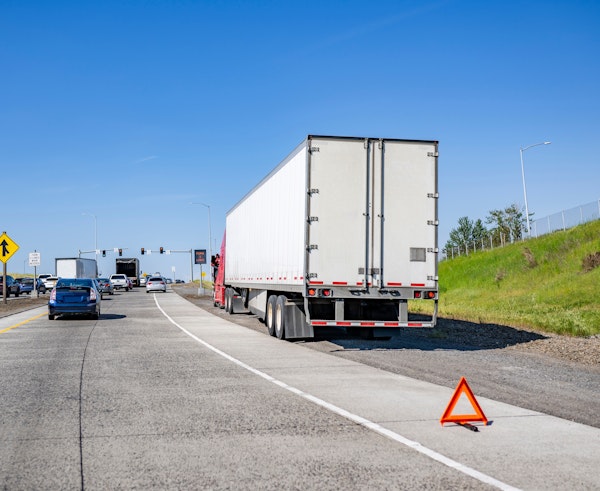 truck pulled over near intersection