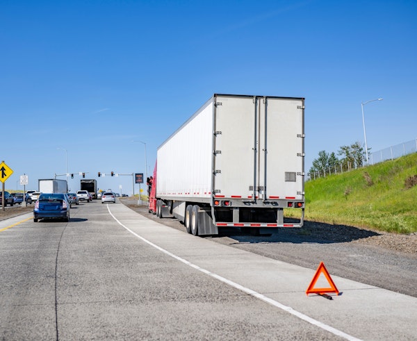 truck pulled over near intersection
