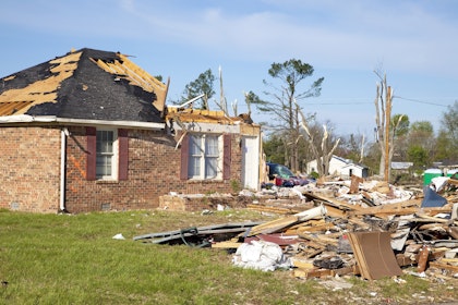 House damaged by tornado