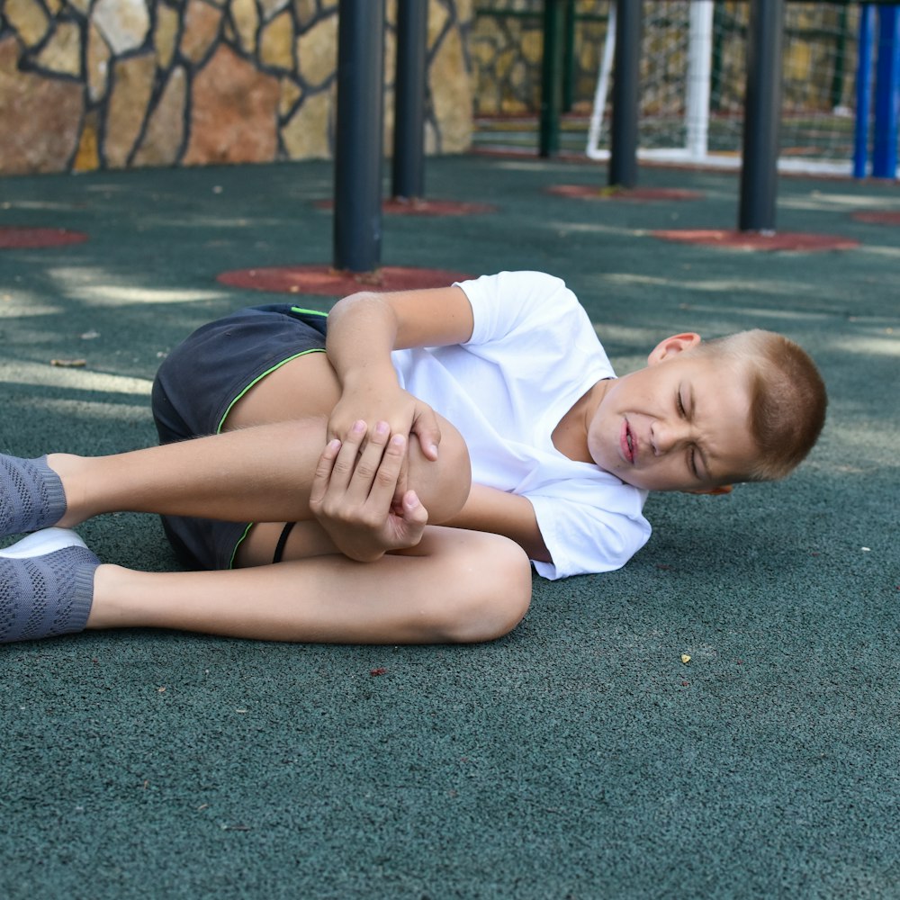 Child after falling on playground