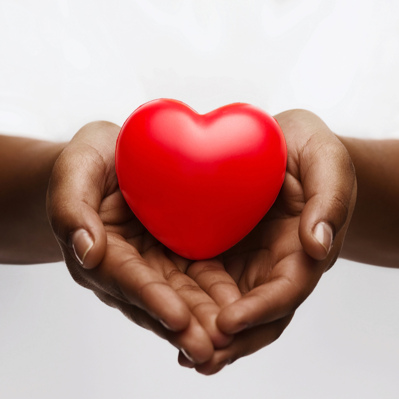 hands holding heart