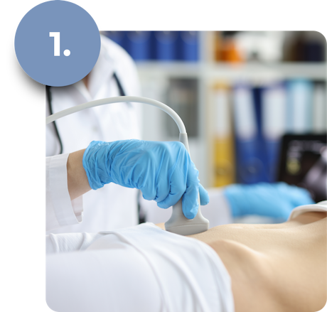 Patient getting an ultrasound
