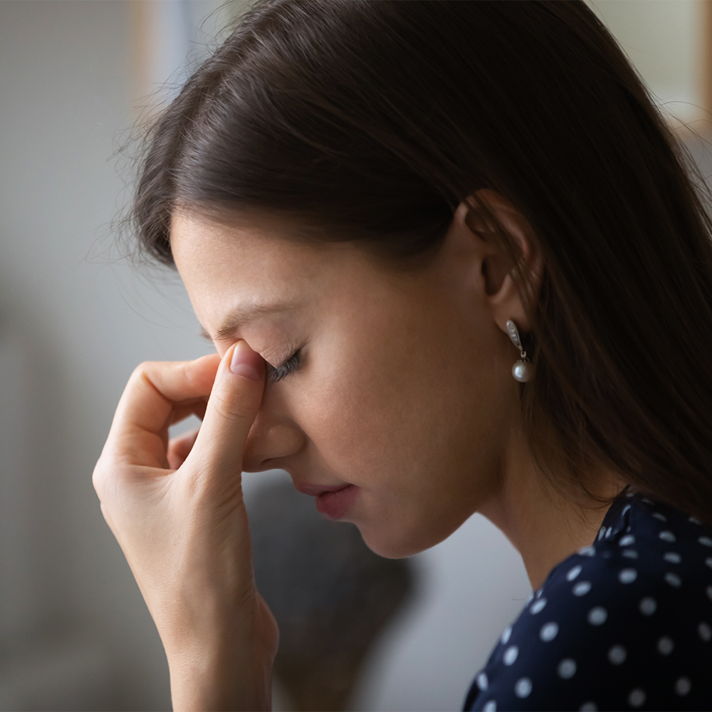 Woman with headache