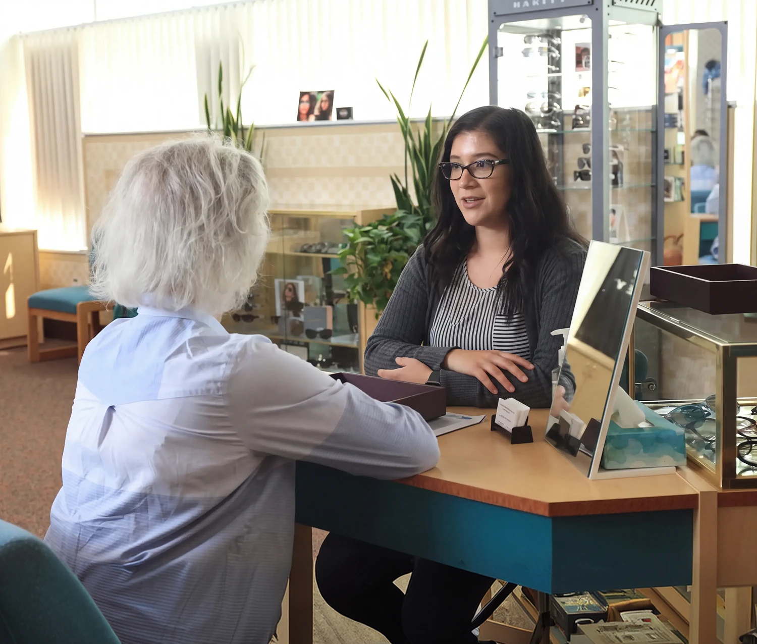 patient visiting ophthalmology clinic
