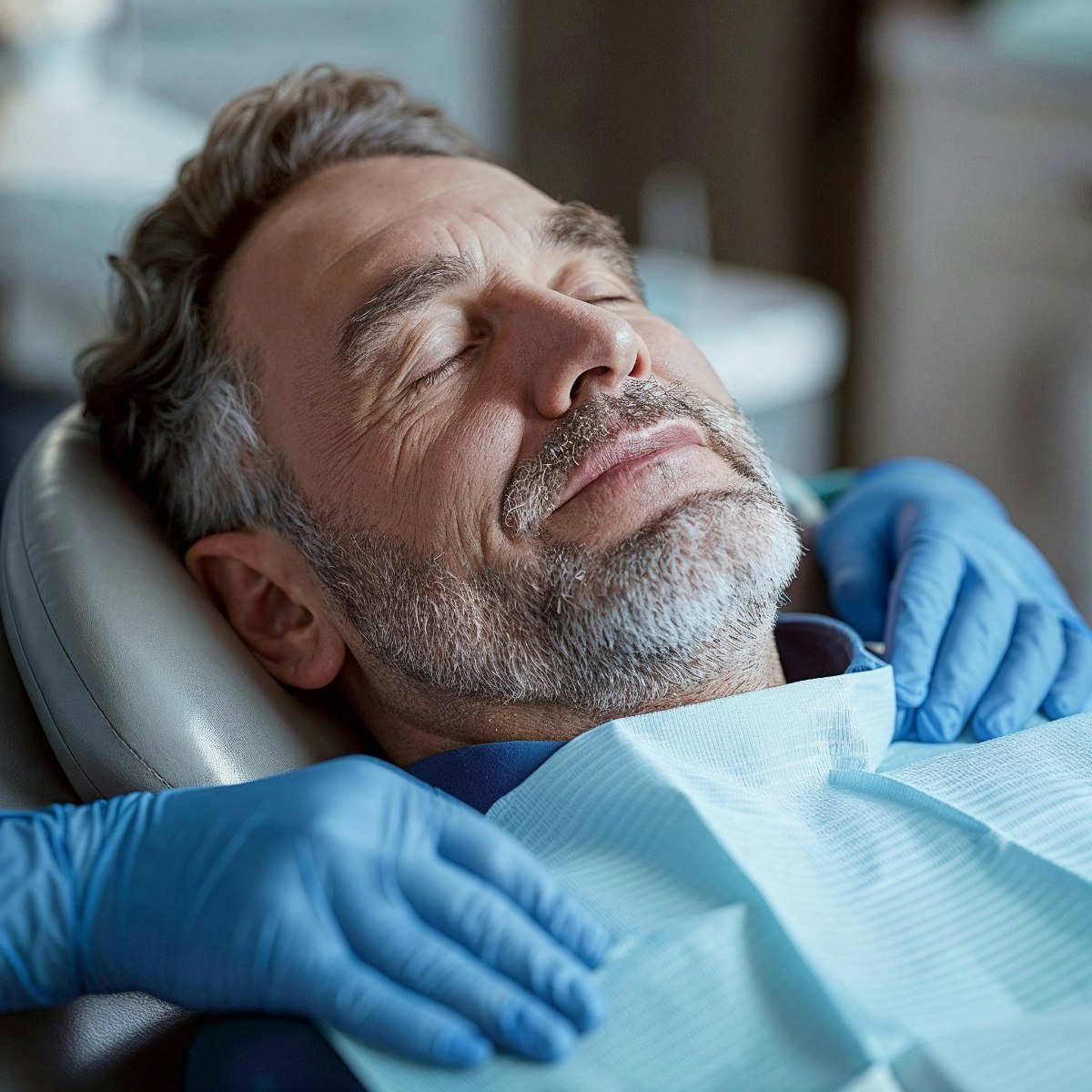 Relaxed sedation dentistry patient