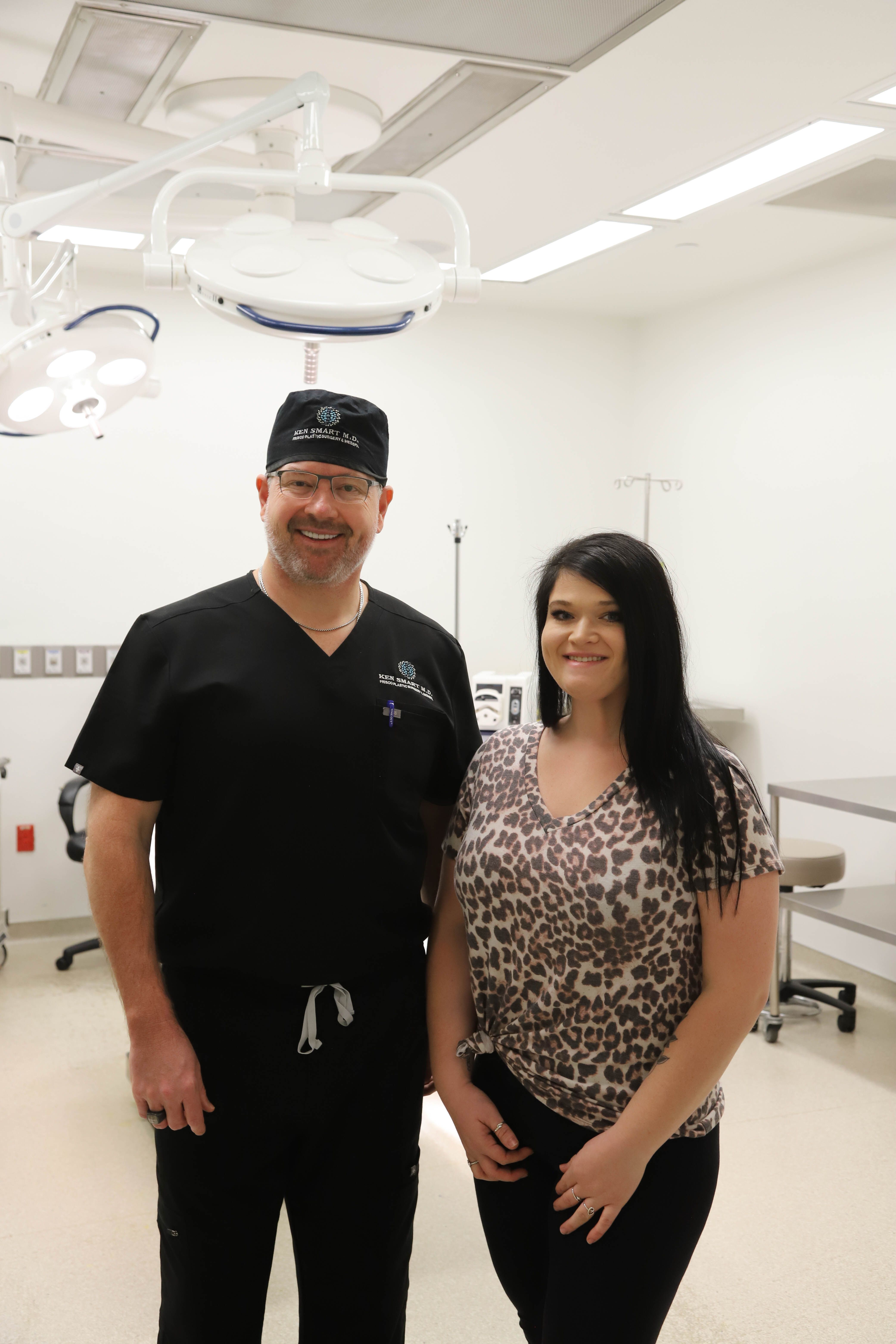 Dr. Ken Smart and patient in surgery facility