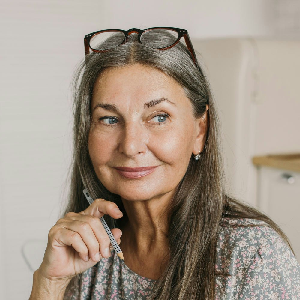 Mature woman smiling