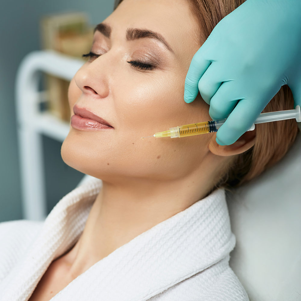 woman receiving dermal filler