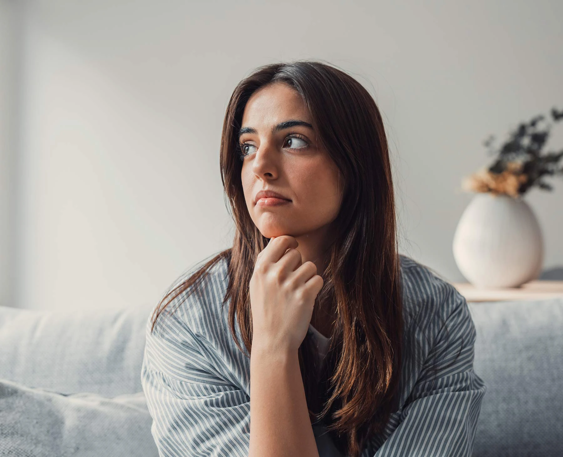 woman contemplating