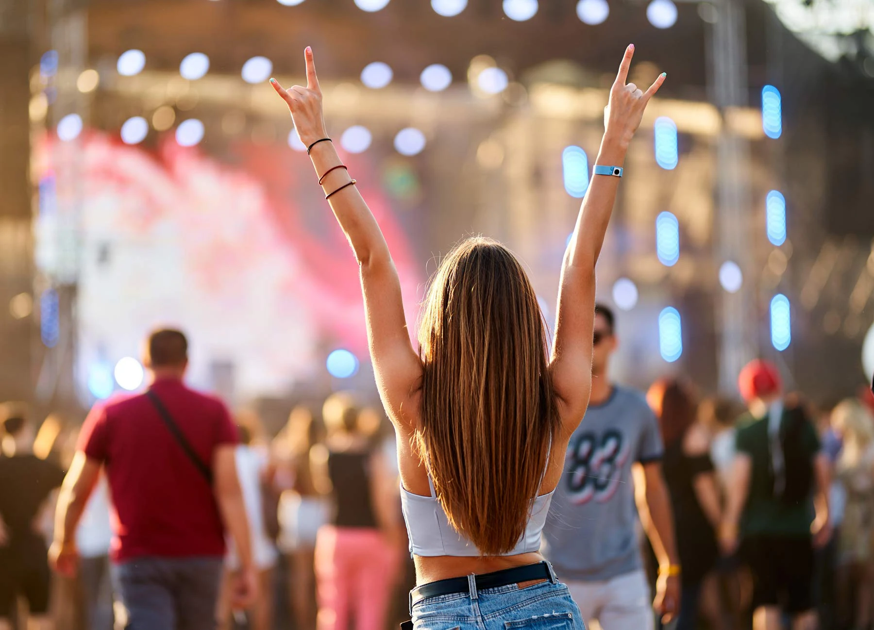 woman at music festival
