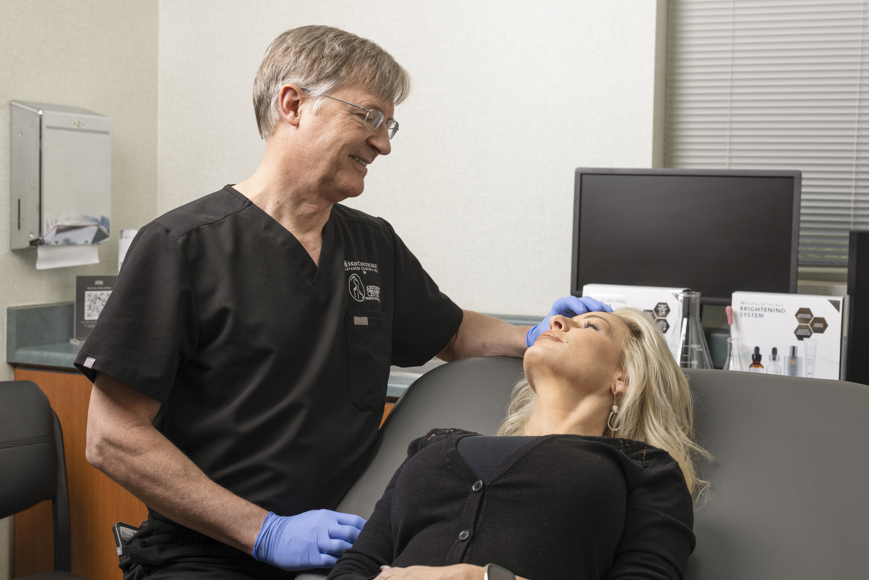 Dr. Sutton Graham examining real patient