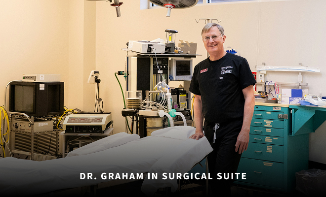Dr Graham in the surgical suite