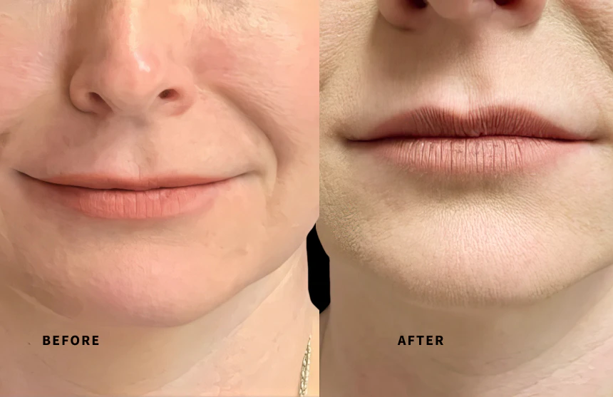 Real patient before & after JUVÉDERM treatment at Aesthetic Center Greenville