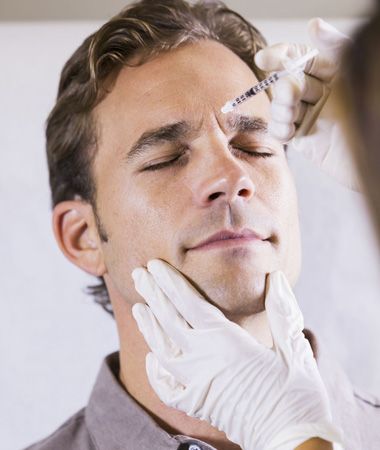 Man getting injectables
