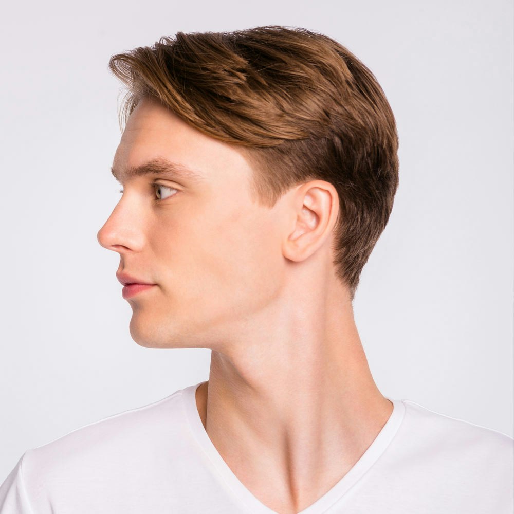 Man's side profile of rhinoplasty