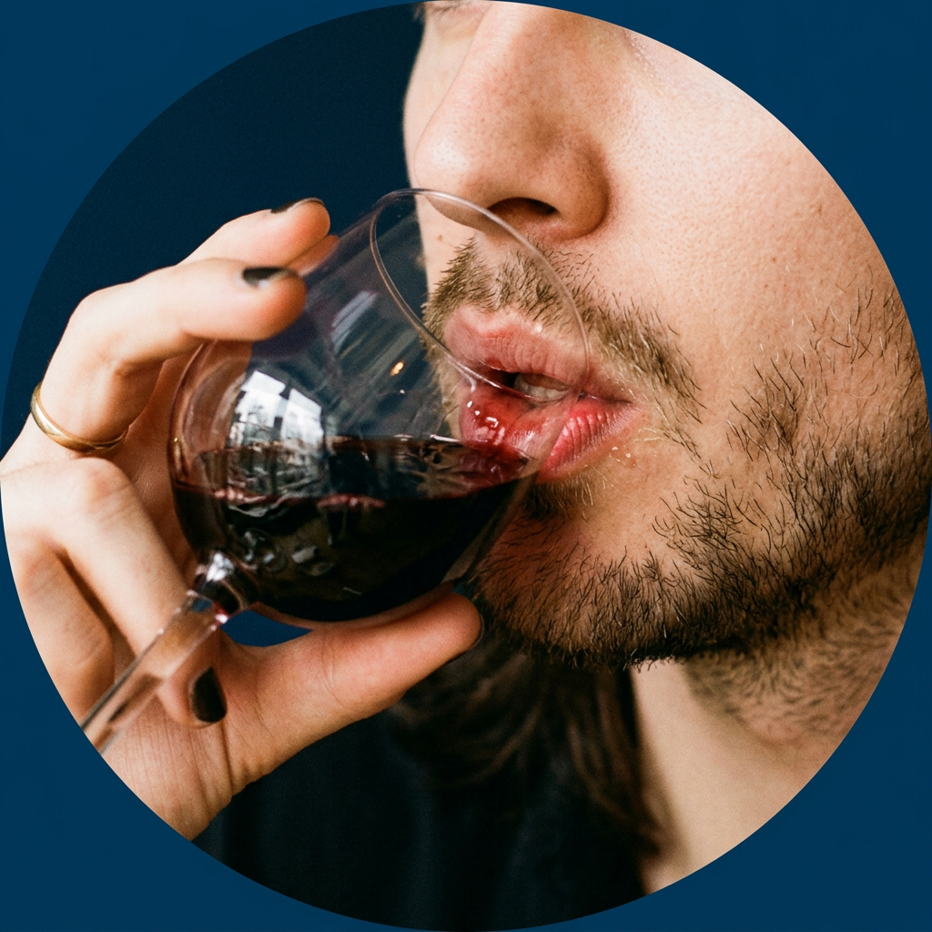 Woman using electric toothbrush