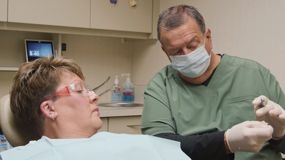 Dr. Heringer with a patient