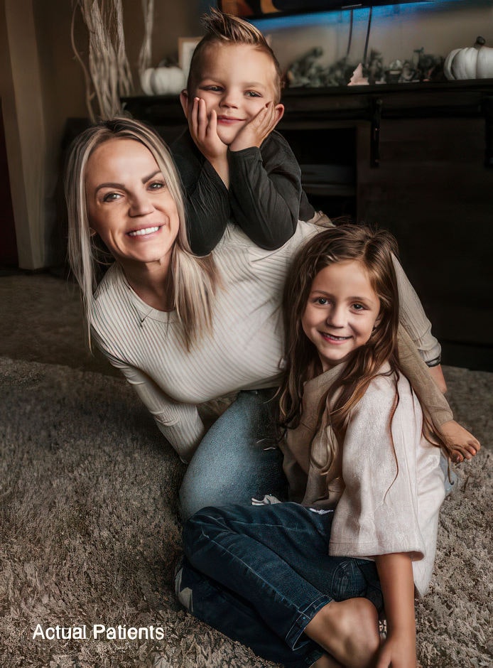happy family with young kids