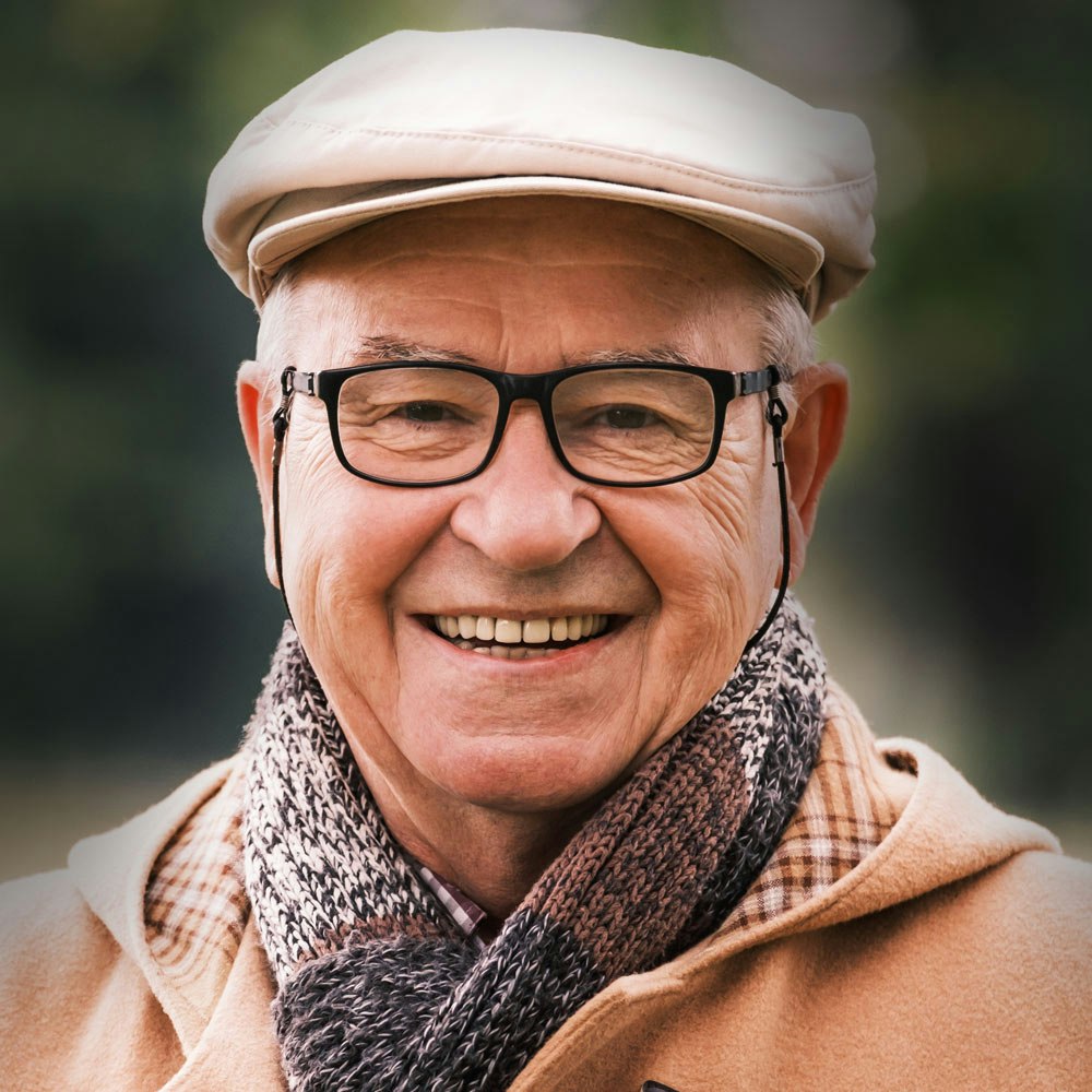 Older smiling man