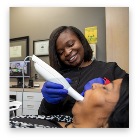 Sedation dentistry patient with hygienist